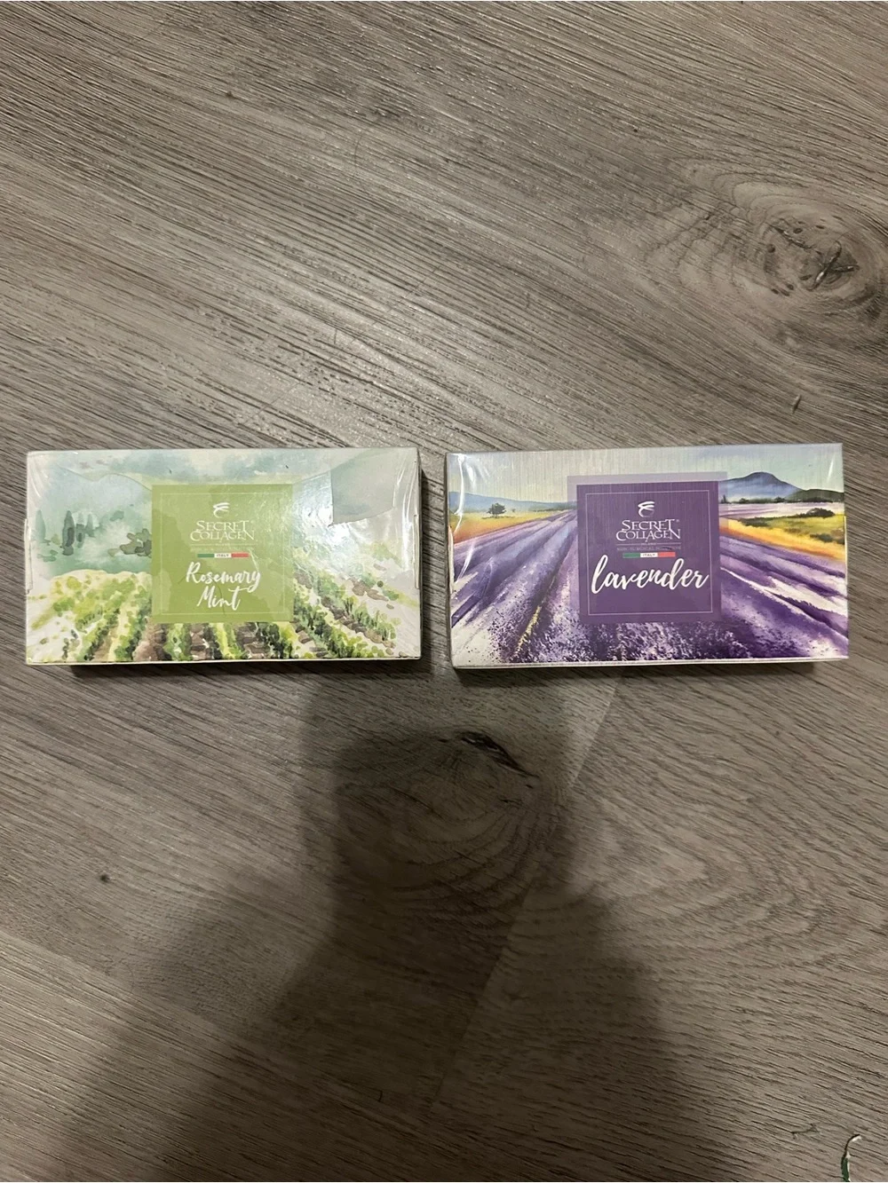 Secret Collagen Soap Duo Rosemary Mint Retinol + Lavender 2pc NWT